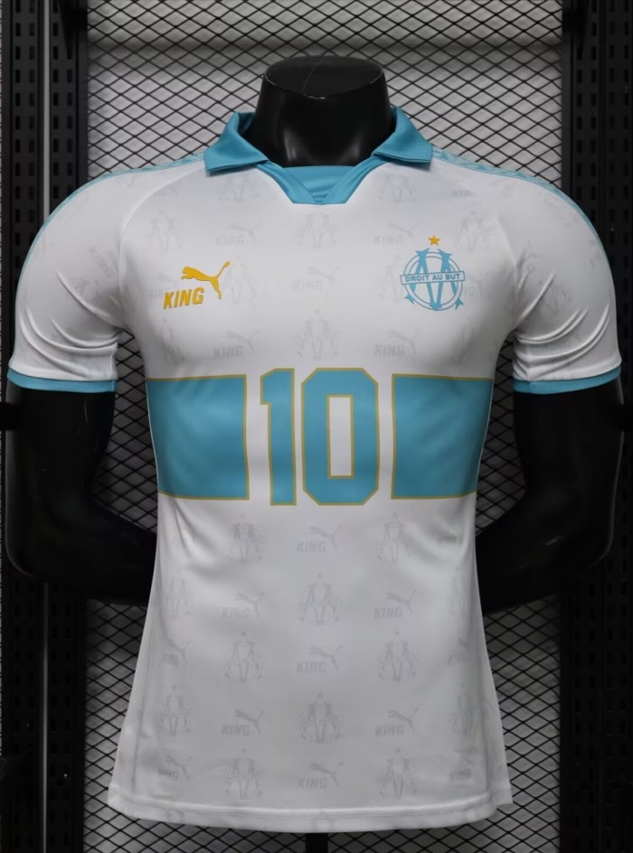 25-26 Marseille King Series #10 White Player Version Soccer Jersey