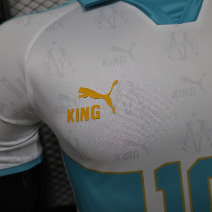 25-26 Marseille King Series #10 White Player Version Soccer Jersey