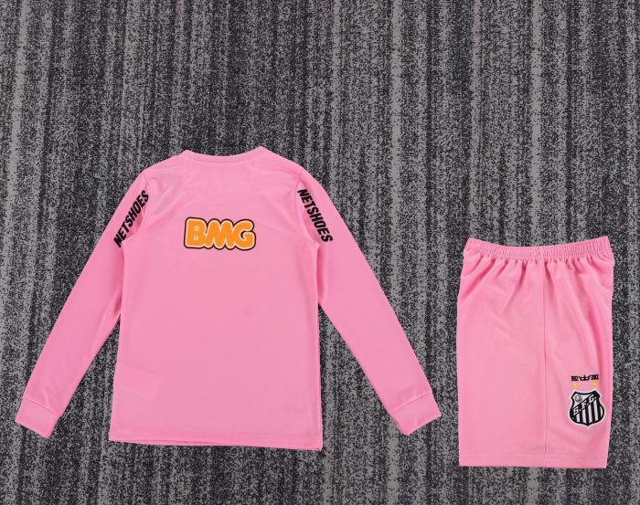 2013 Santos FC Long sleeves Kids Retro Soccer Jersey