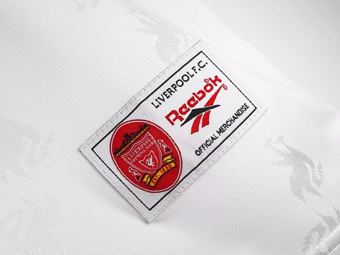 1996-1997 Liverpool Away Retro White Soccer Jersey