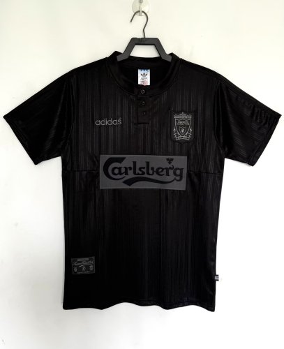 1995-1996 Liverpool Black Special Edition Retro Soccer Jersey
