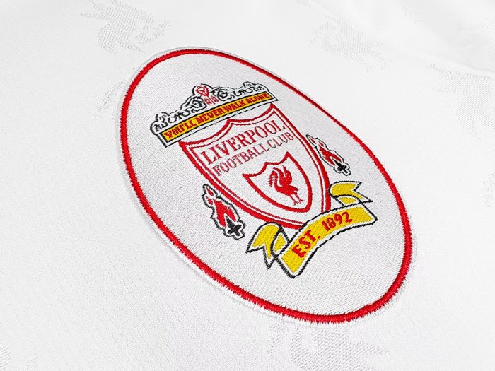 1996-1997 Liverpool Away Retro White Soccer Jersey