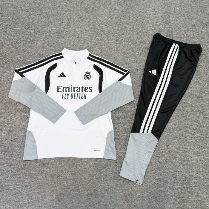 26-27Real Madrid High Quality Kids Half Pull Tracksuit