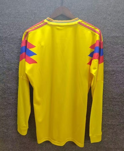 1990 Colombia Long Sleeve Retro Soccer Jersey