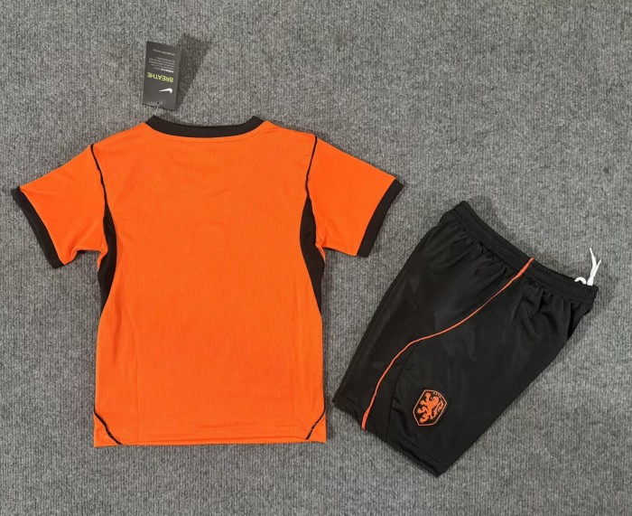 2026 World Cup Netherlands Home Kids Soccer Jersey