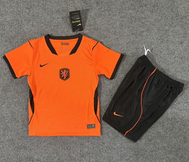 2026 World Cup Netherlands Home Kids Soccer Jersey