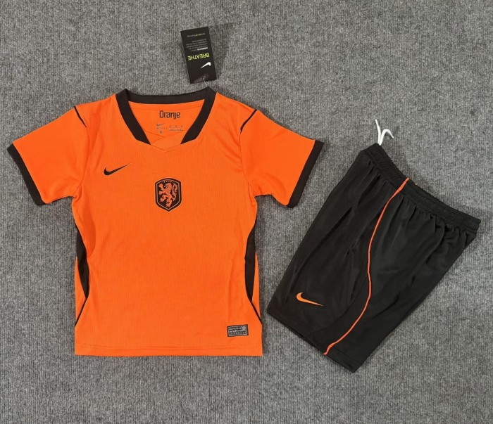 2026 World Cup Netherlands Home Kids Soccer Jersey