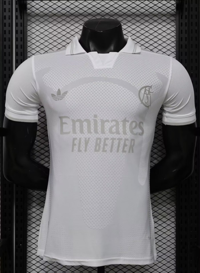 26-27Real Madrid White 125th Anniversary Edition Player Version Soccer Jersey