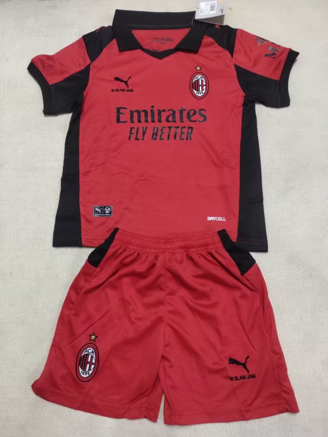 25-26 AC Milan Fourth Kids Soccer Jersey