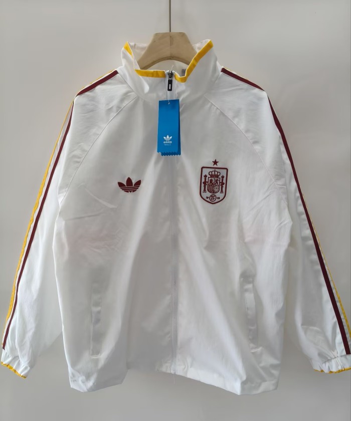 26-27 Spain White Embroidered Windbreaker Set（套装）