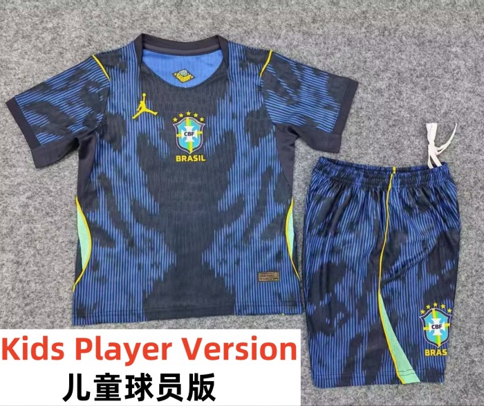 2026 World Cup Brazil Away Player Version Kids Soccer Jersey(球员童装)