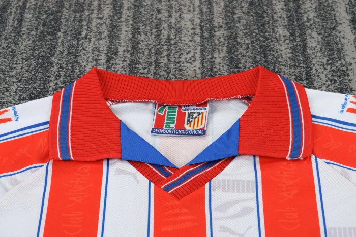 1996-1997 Atlético Madrid Home Retro Kids Soccer Jersey