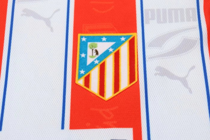 1996-1997 Atlético Madrid Home Retro Kids Soccer Jersey