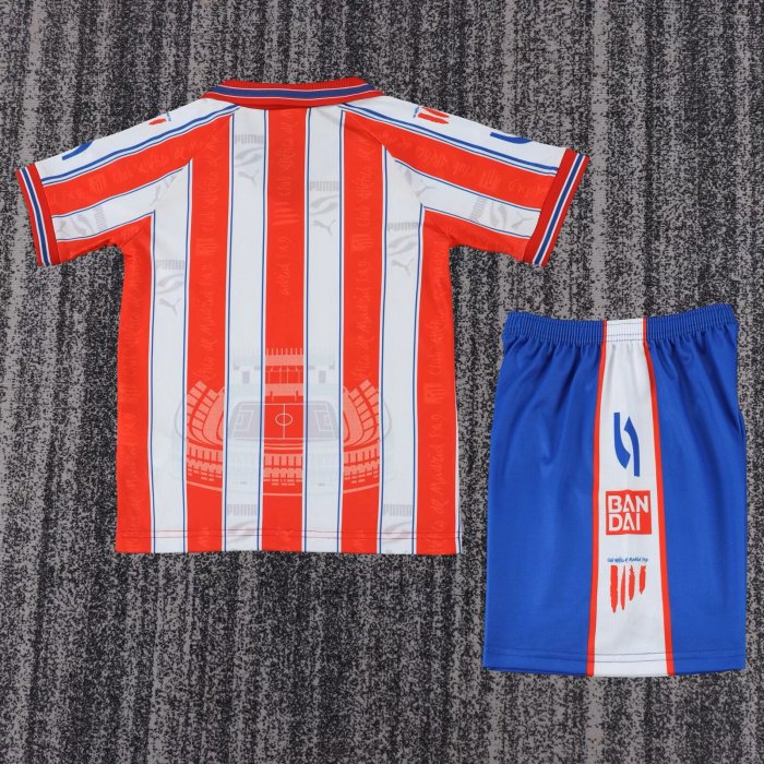 1996-1997 Atlético Madrid Home Retro Kids Soccer Jersey
