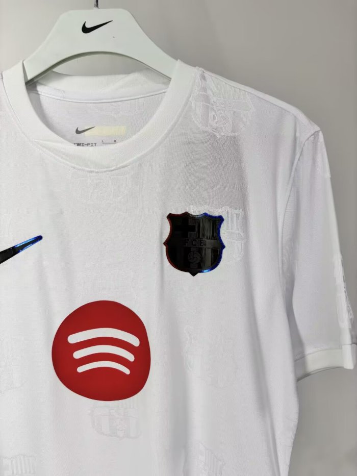 26-27Barcelona White Special Edition Player Version Soccer Jersey