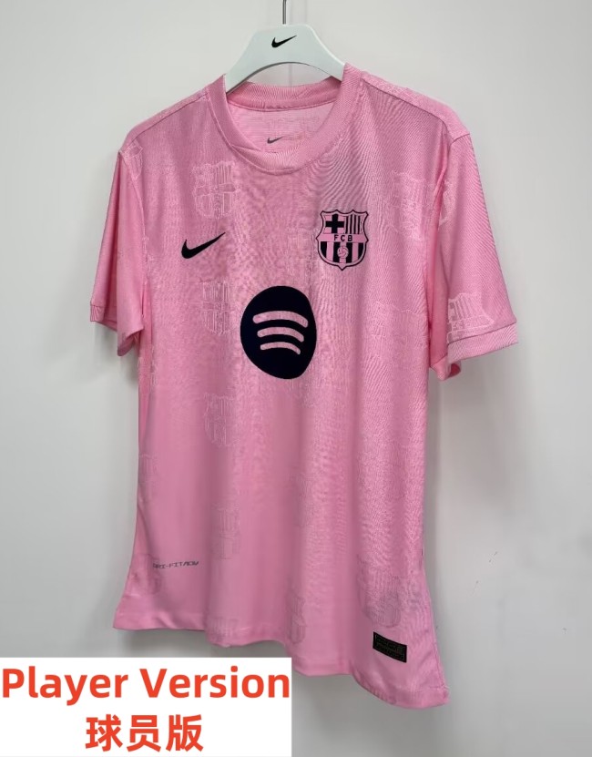 26-27Barcelona Pink Special Edition Player Version Soccer Jersey