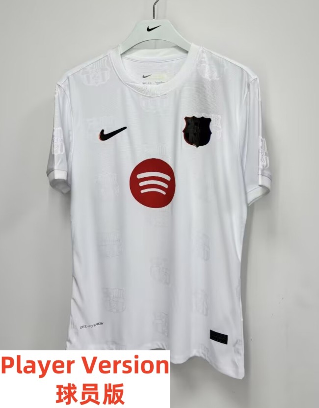 26-27Barcelona White Special Edition Player Version Soccer Jersey