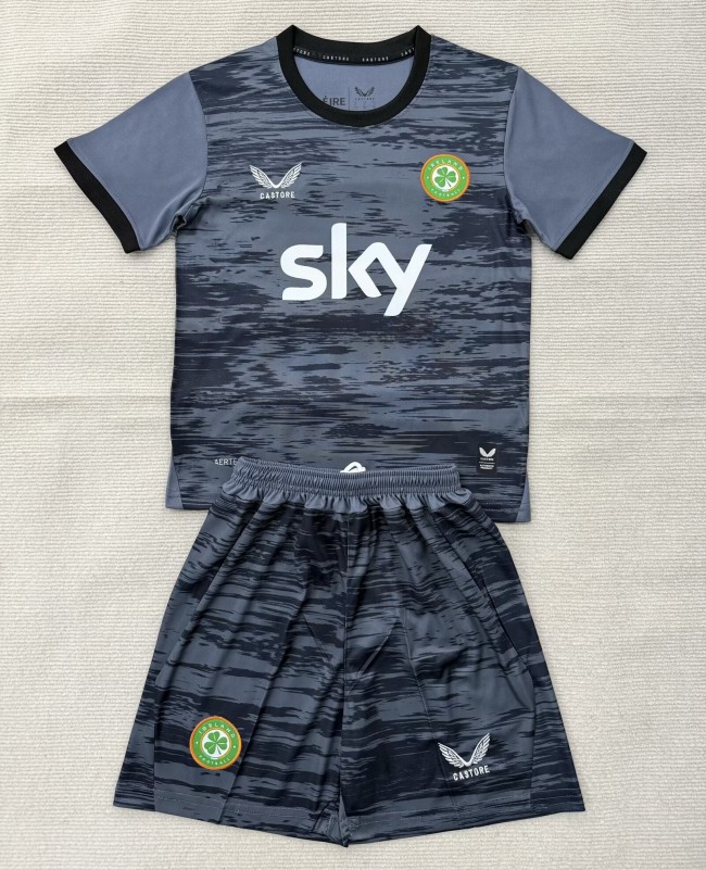 2026 Ireland Grey GoalKeeper Kids Soccer Jersey