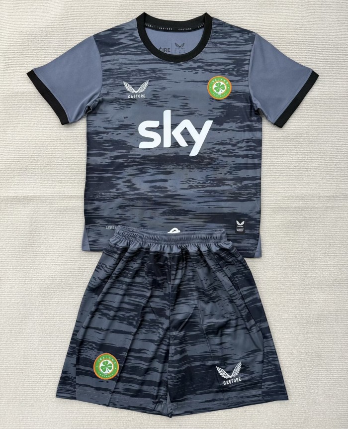 2026 Ireland Grey GoalKeeper Kids Soccer Jersey