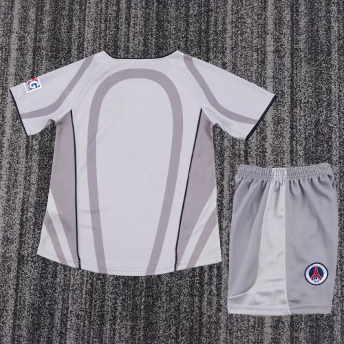 2001-2002 PSG Away Retro Kids Soccer Jersey