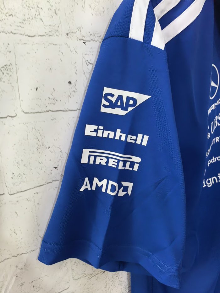 2026 F1 Benz New Pattern Short Sleeve Racing Suit