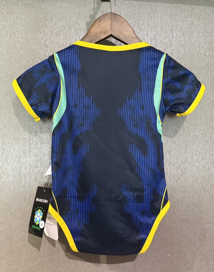2026 Brazil Away Baby Infant Crawl Suit