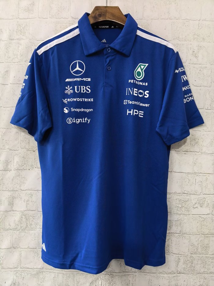 2026 F1 Benz New Pattern Short Sleeve Racing Suit