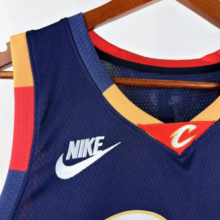 25-26 Cleveland Cavaliers HARDEN #1 Royal blue Retro Top Quality Hot Pressing NBA Jersey (V领)