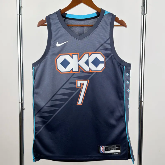 25-26 OKC Thunder HOLMGREN #7 Gray City Edition Top Quality Hot Pressing NBA Jersey
