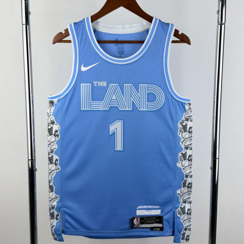 24-25 Cleveland Cavaliers HARDEN #1 Light blue City Edition Top Quality Hot Pressing NBA Jersey