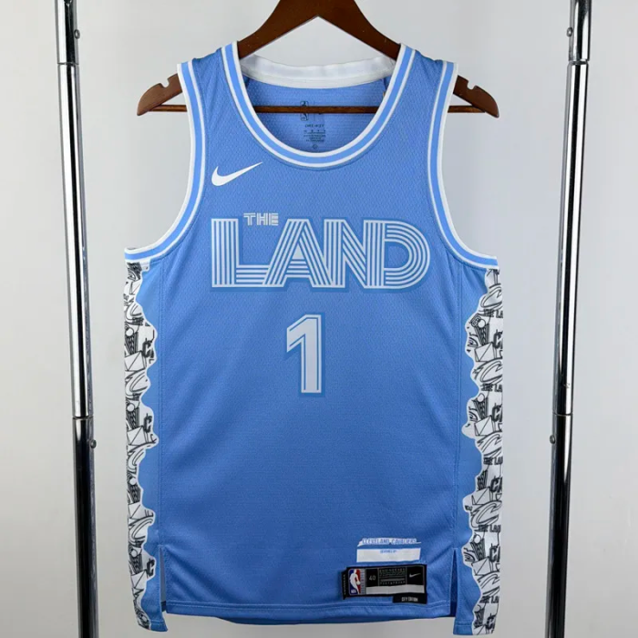 24-25 Cleveland Cavaliers HARDEN #1 Light blue City Edition Top Quality Hot Pressing NBA Jersey