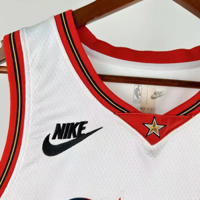 25-26 76ERS EMBIID #21 White Top Quality Hot Pressing NBA Jersey (V领)