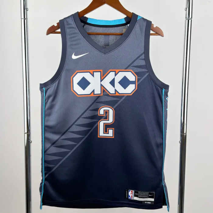25-26 OKC Thunder GILGEOUS-ALEXANDER #2 Gray City Edition Top Quality Hot Pressing NBA Jersey