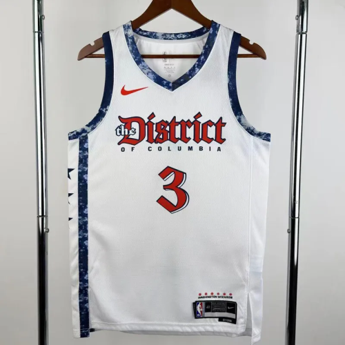 24-25 Wizards YONG #3 White City Edition Top Quality Hot Pressing NBA Jersey