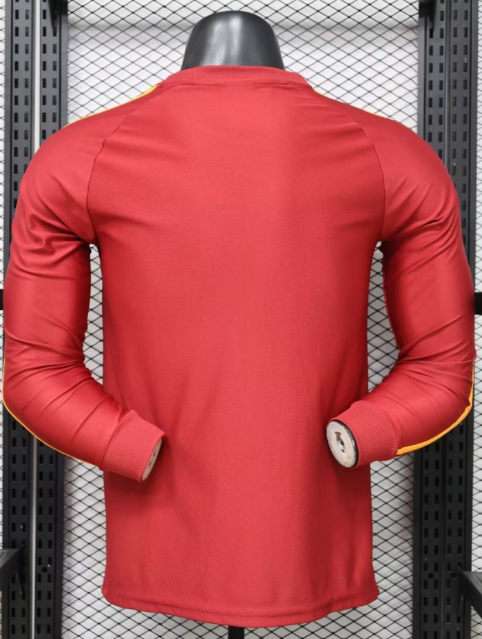 26-27 Roma Red Casual Edition Long sleeves Player Version Training shirts*长袖球员