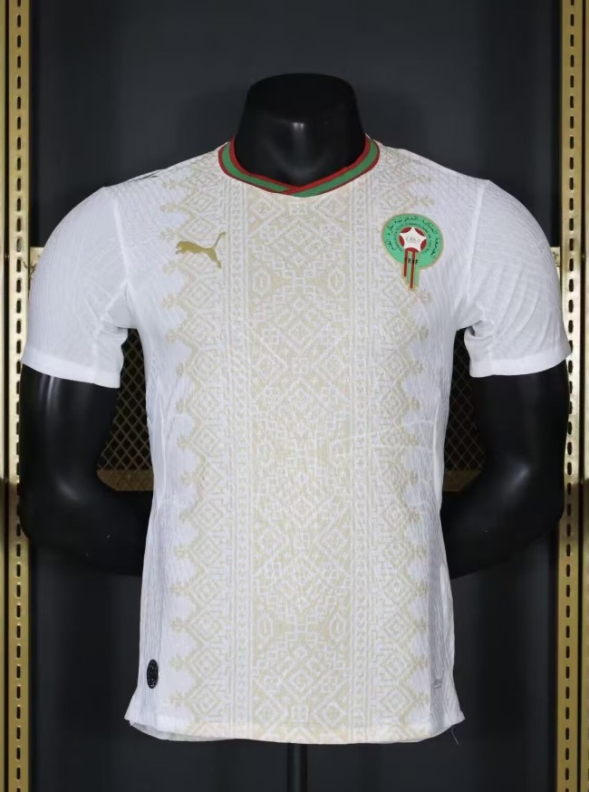 2026 World Cup Morocco Away Player Version Soccer Jersey