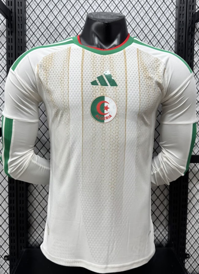 2026 Algeria Home Long Sleeve Player Version Soccer Jersey*长袖球员