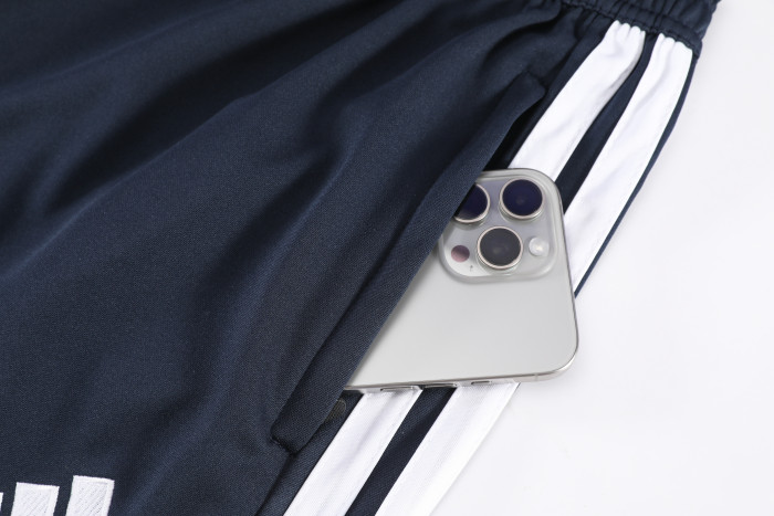 2026 AD Blue Kids Half Pull Tracksuit