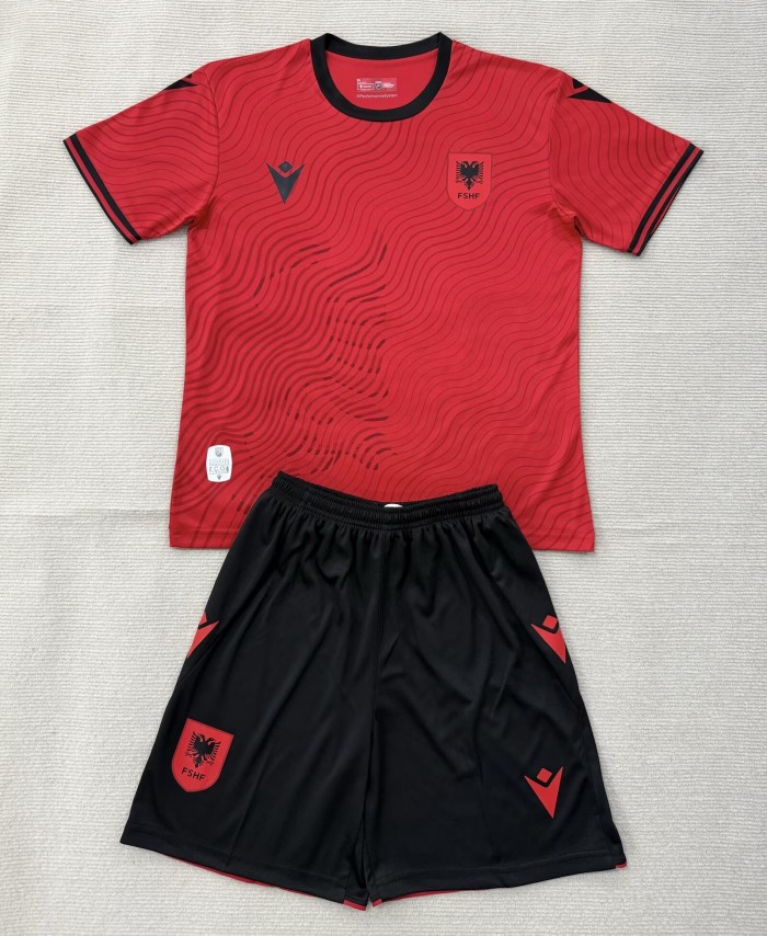 2026 Albania Home Kids Soccer Jersey
