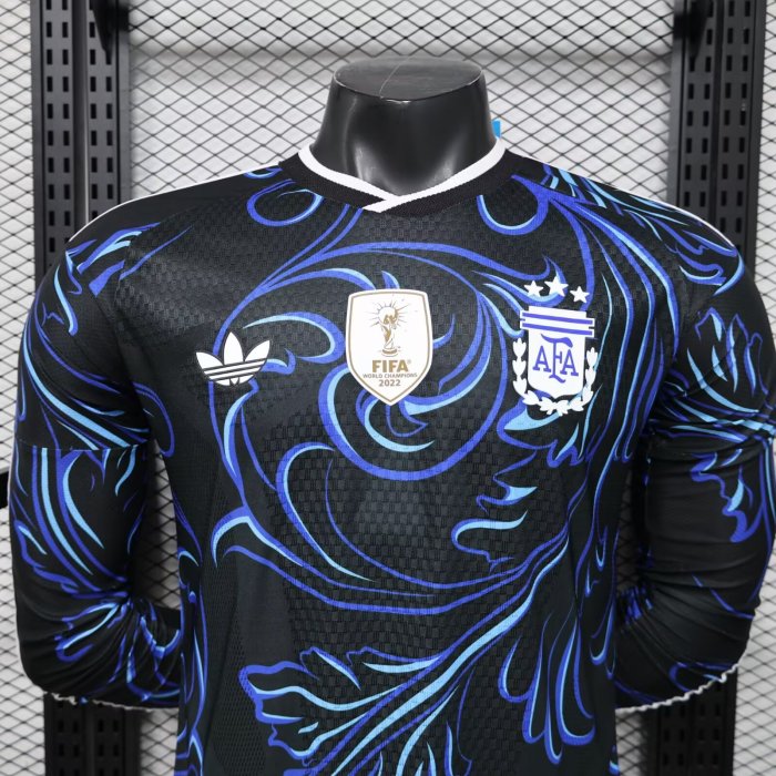 2026 World Cup Argentina Away Long Sleeve Player Version Soccer Jersey*长袖球员