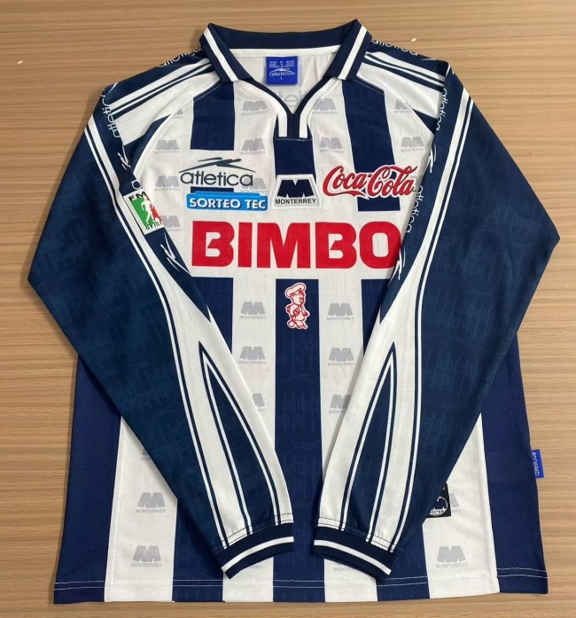 1999-2000 Monterrey Home Long Retro Soccer Jersey