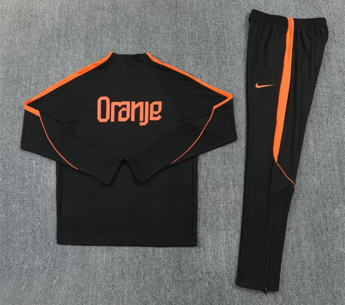 26-27 NetherIands High Quality Kids Half Pull Tracksuit