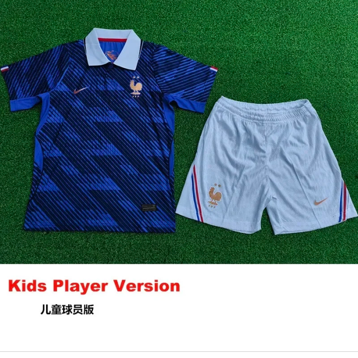 2026 World Cup France Home Player Version Kids Soccer Jersey(球员童装)