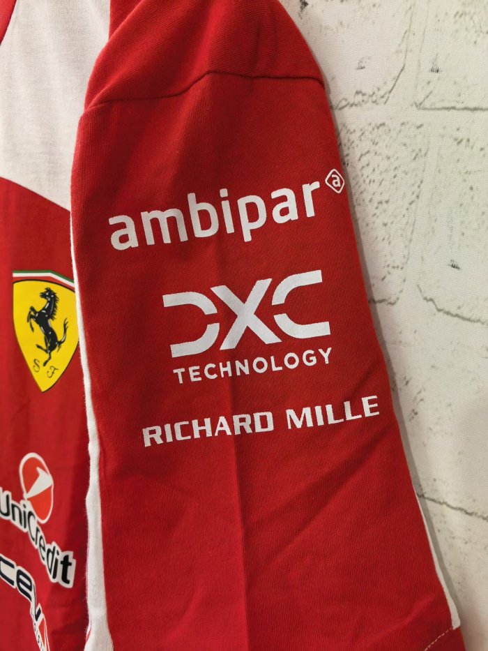 2026 F1 Ferrari New Pattern Red Short Sleeve Racing Suit