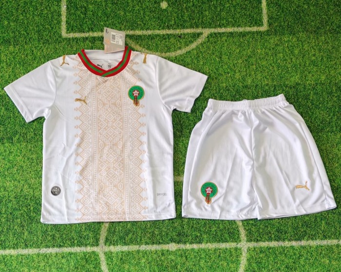 2026 World Cup Morocco Away Kids Soccer Jersey