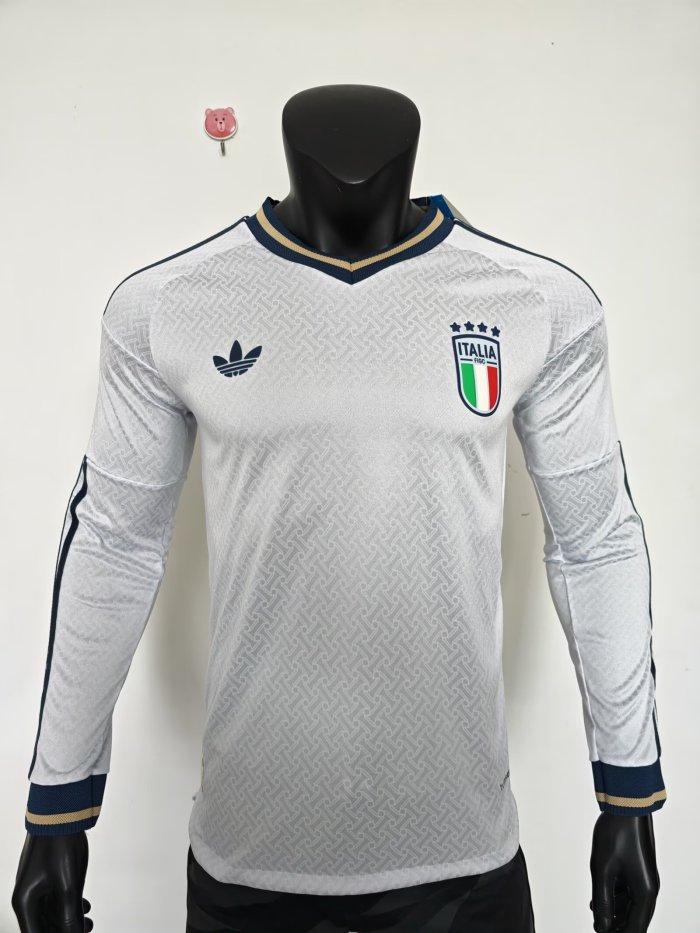 2026 Italy Away Long sleeves Player Version Soccer Jersey*长袖球员