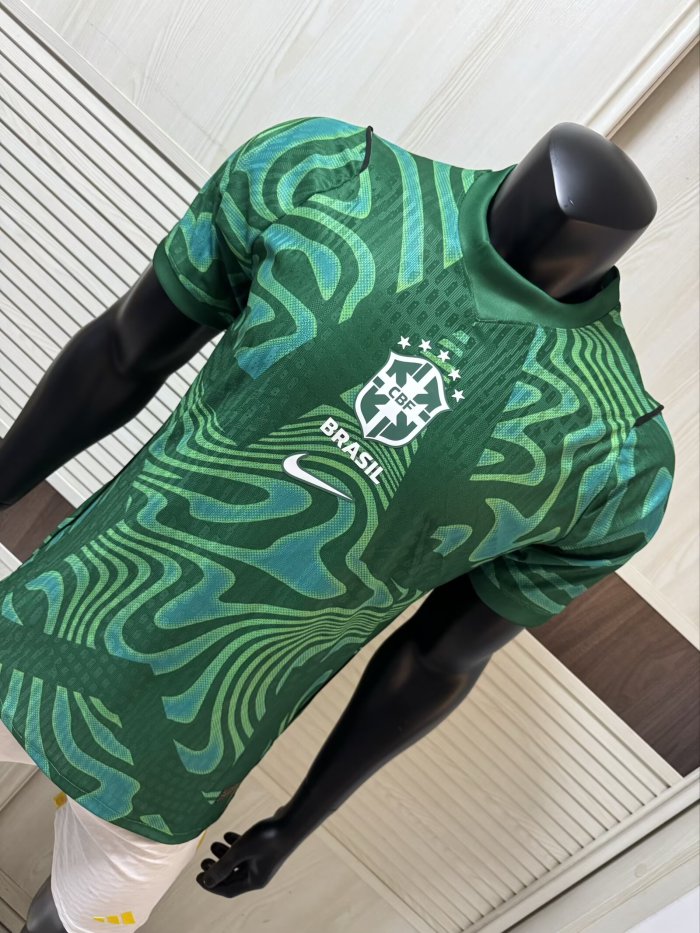 2026 Brazil Green GoalKeeper Player Version Soccer Jersey