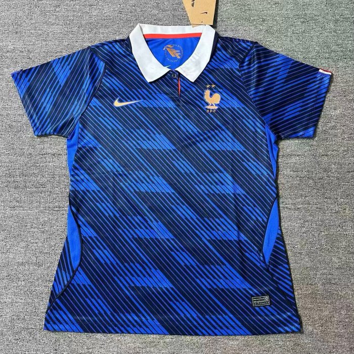 2026 World Cup France Home Women Fans Soccer Jersey (女)