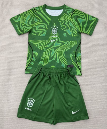 2026 Brazil Green GoalKeeper Adult Suit