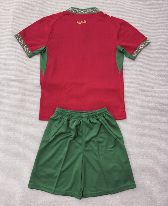 2026 World Cup Morocco Home Kids Soccer Jersey